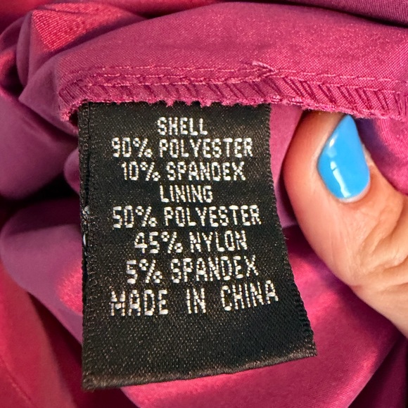 Adrianna Papell Black & Pink Mesh Stripe Sheath Dress | Size 6 - Picture 5 of 5